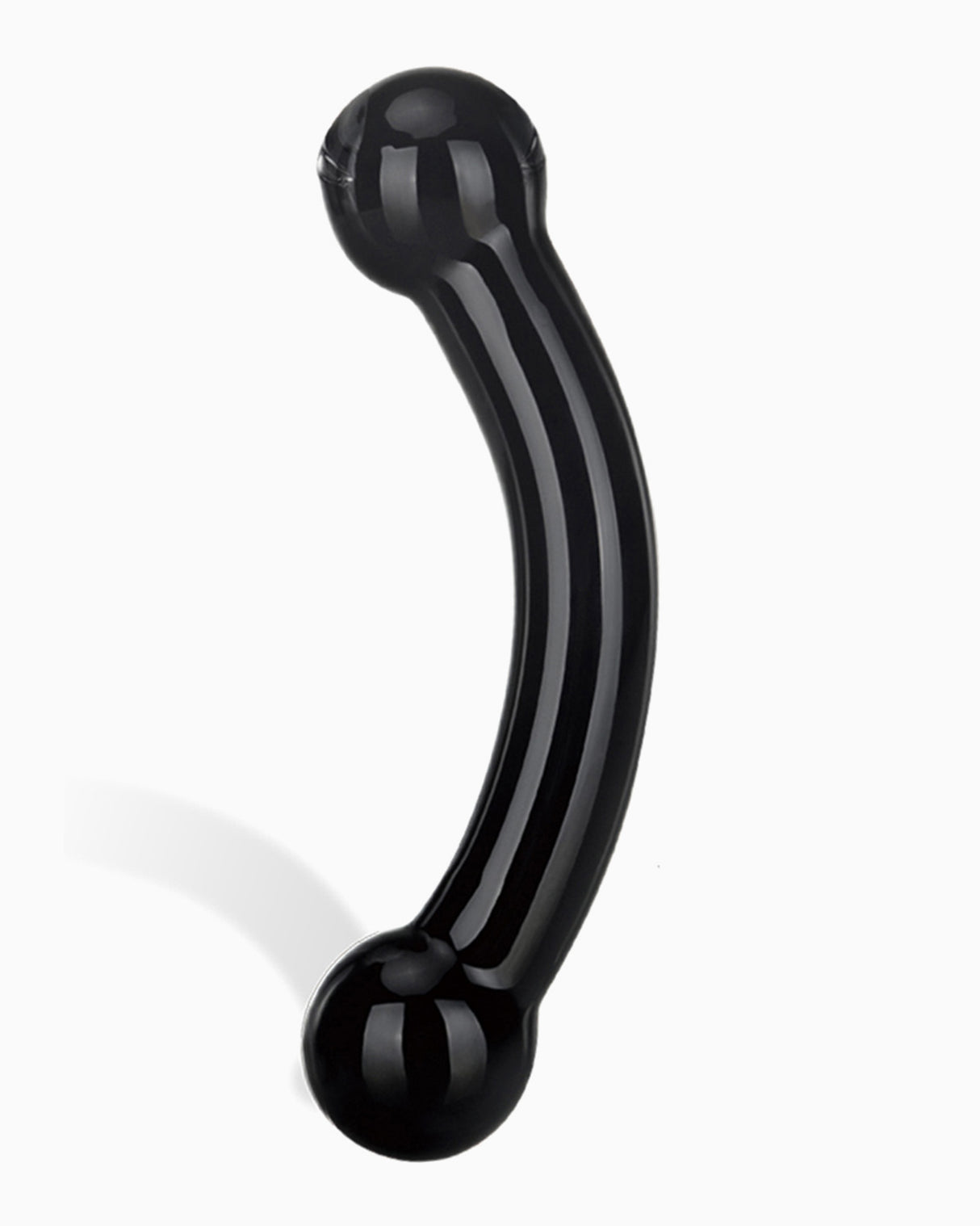 Glas Double Ended Bull Black Glass Dildo, 5 Inches