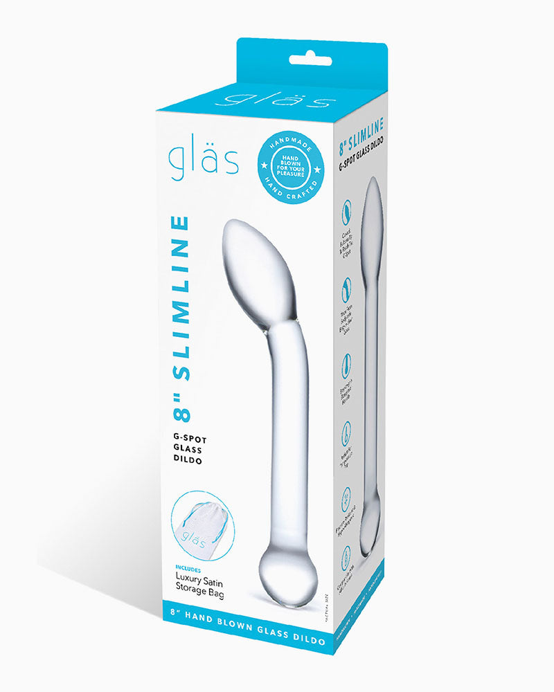 Glas Slimline G-Spot Glass Dildo, 8 Inches