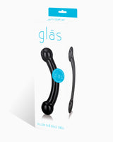 Glas Double Ended Bull Black Glass Dildo, 5 Inches