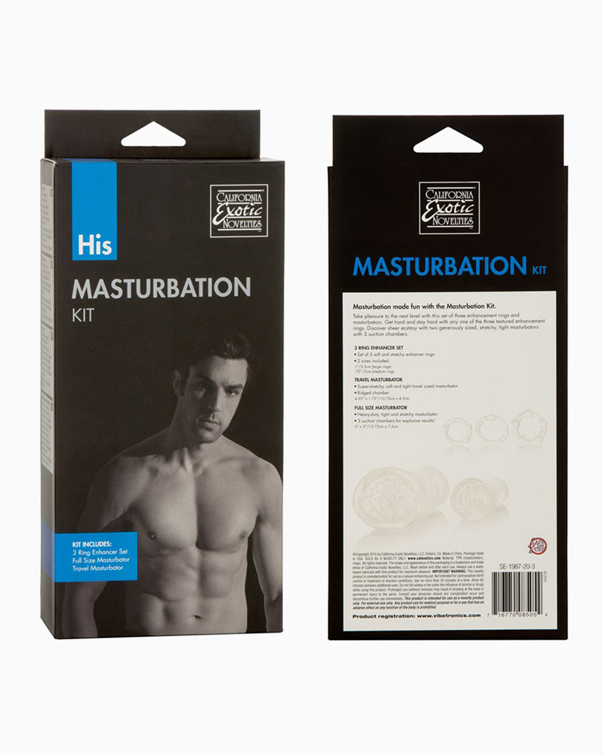 His Masturbation Kit Cock Rings & Stroker