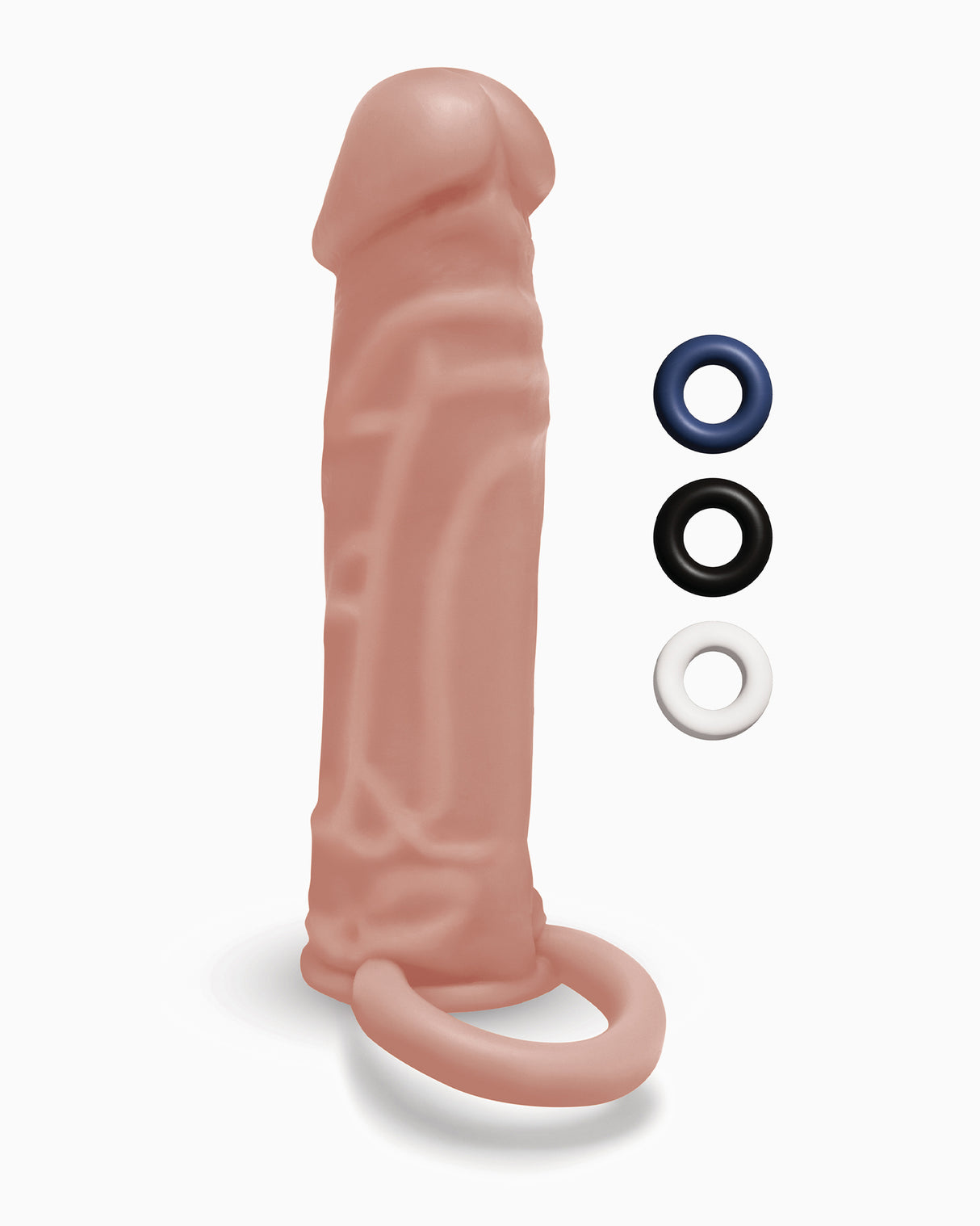 Size-Up Silicone Realistic Penis Extender With Ball Loop