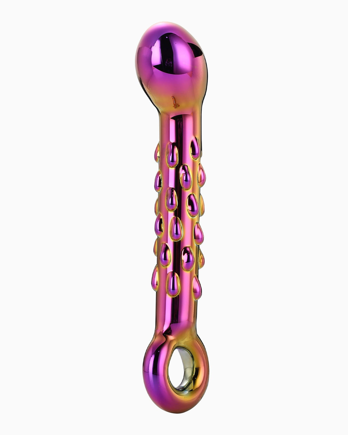 Dream Toys Ribbed G-Spot Glass Dildo, 7 Inches