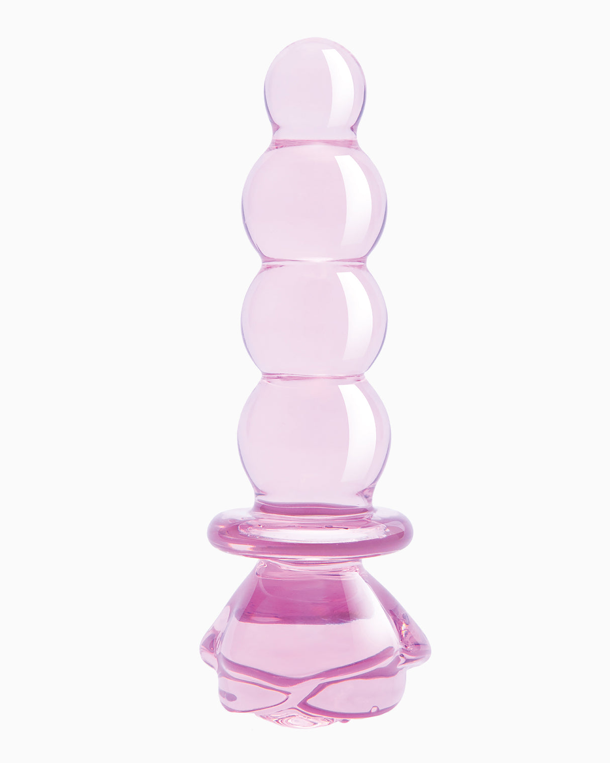 Dream Toys Glaze Rosebud Beaded Glass Butt Plug