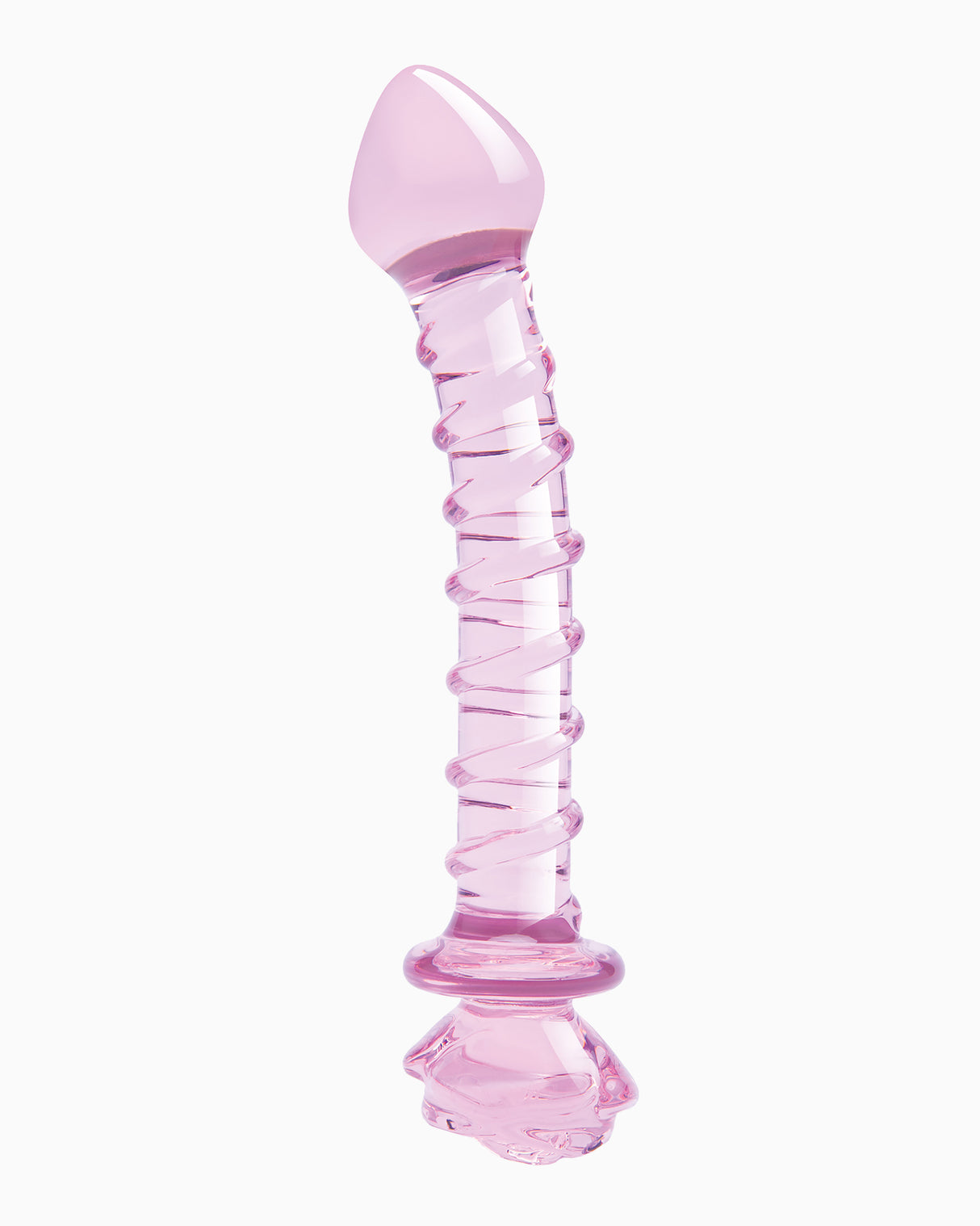 Dream Toys Glaze Spiral Rosebud G-Spot Glass Dildo, 9 Inches