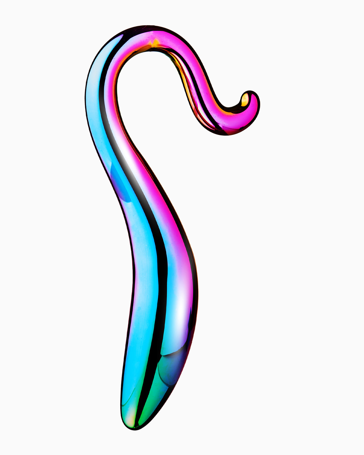 Dream Toys Elegant Curved Glass Dildo, 7 Inches