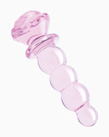 Dream Toys Glaze Rosebud Beaded Glass Butt Plug