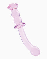 Dream Toys Glaze Rosebud G-Spot Glass Dildo, 8 Inches