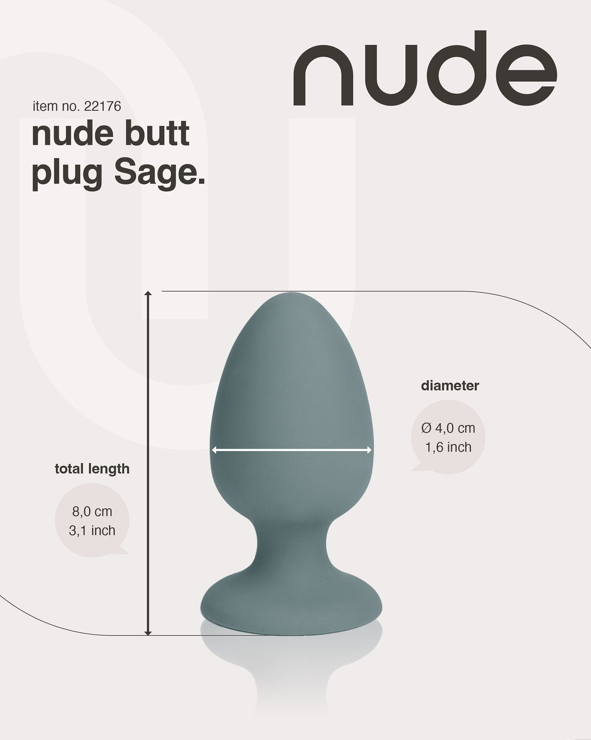 Dream Toys Nude Travel Size Sage Butt Plug