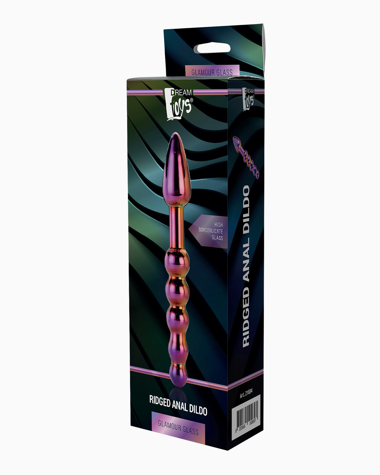 Dream Toys Ridged Anal Glass Dildo, 7 Inches