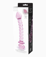 Dream Toys Glaze Spiral Rosebud G-Spot Glass Dildo, 9 Inches