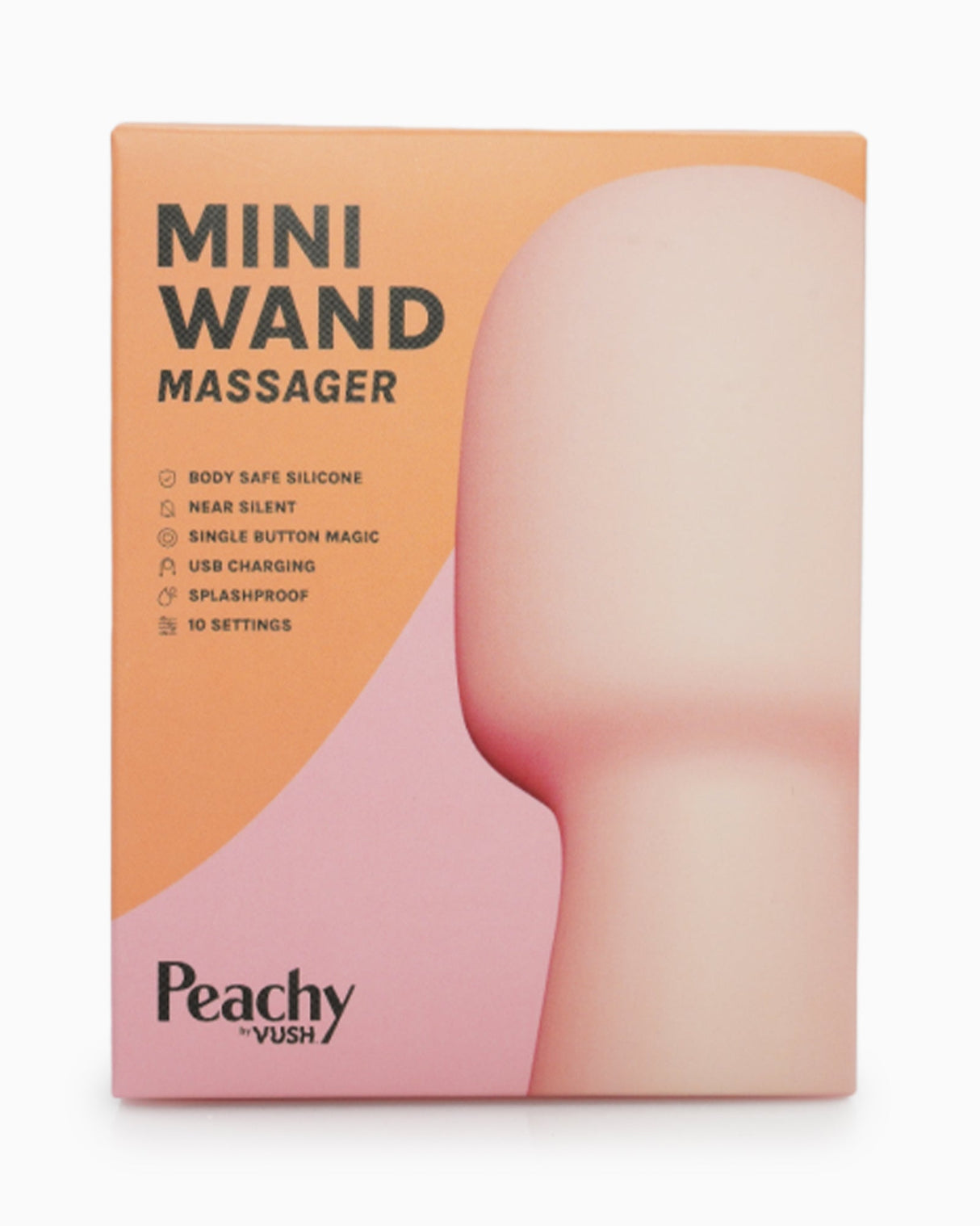 Vush Peachy Mini Wand Vibrator Massager