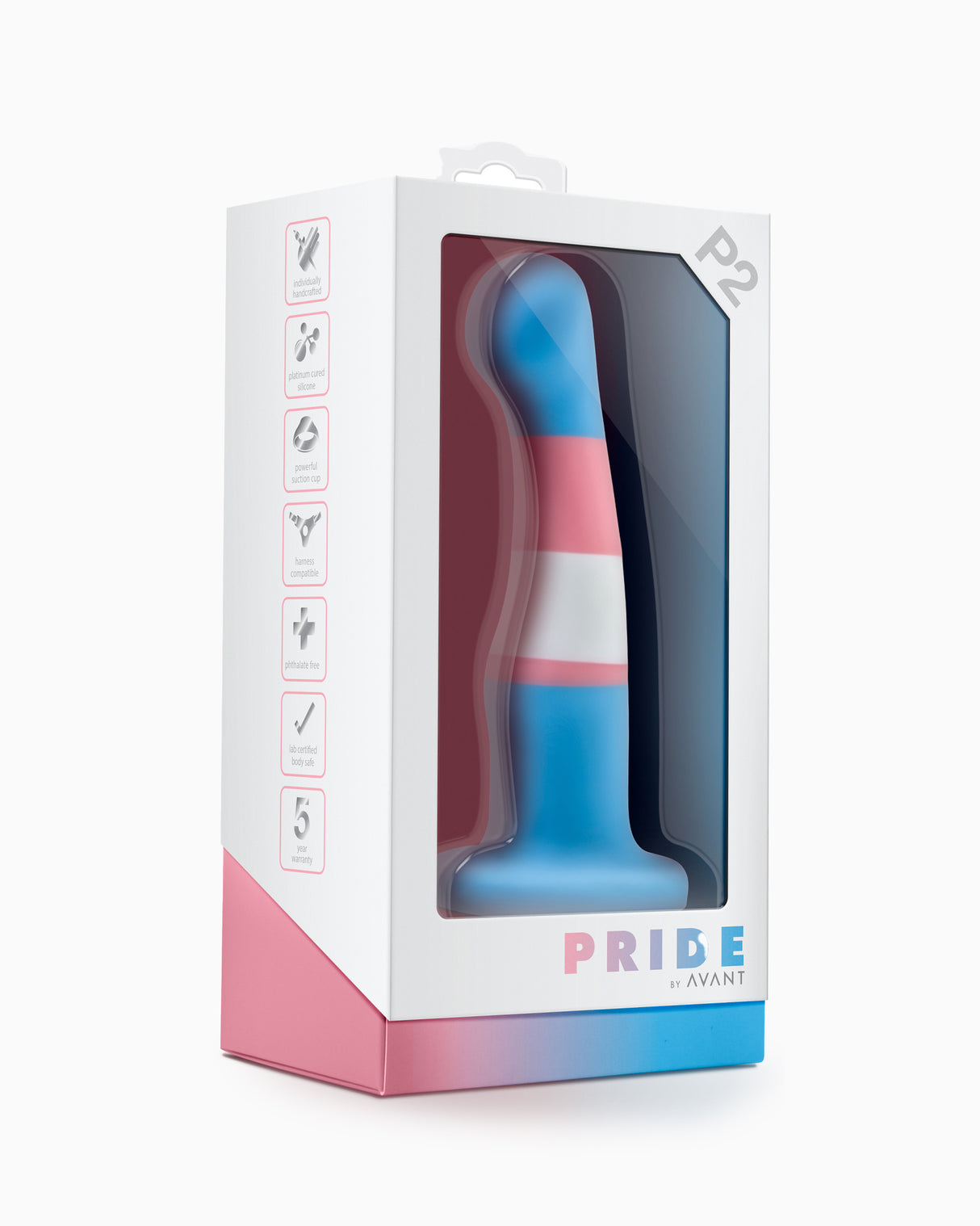 Blush Transgender Pride Dildo, 6 Inches