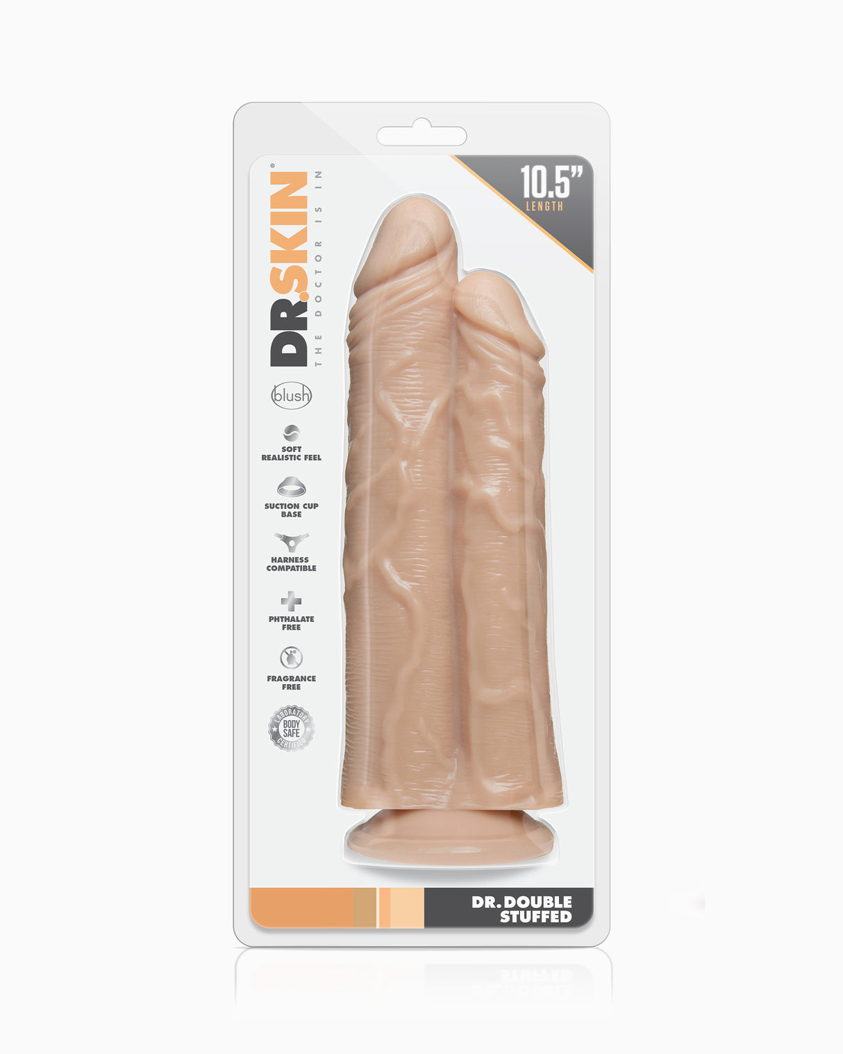 Dr. Skin Double Stuffed Dildo, 10.5 Inches