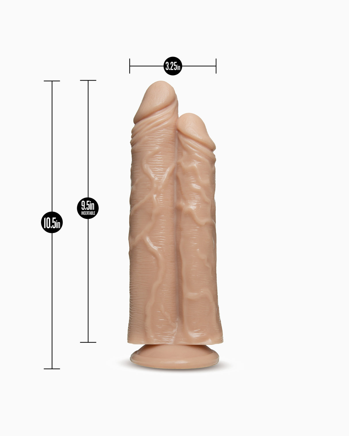 Dr. Skin Double Stuffed Dildo, 10.5 Inches