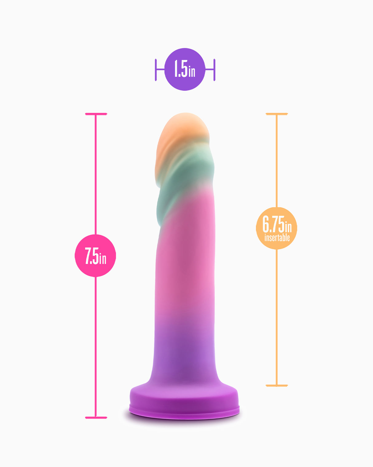 Blush Avant Sunrise Gaze Dildo, 7.5 Inches