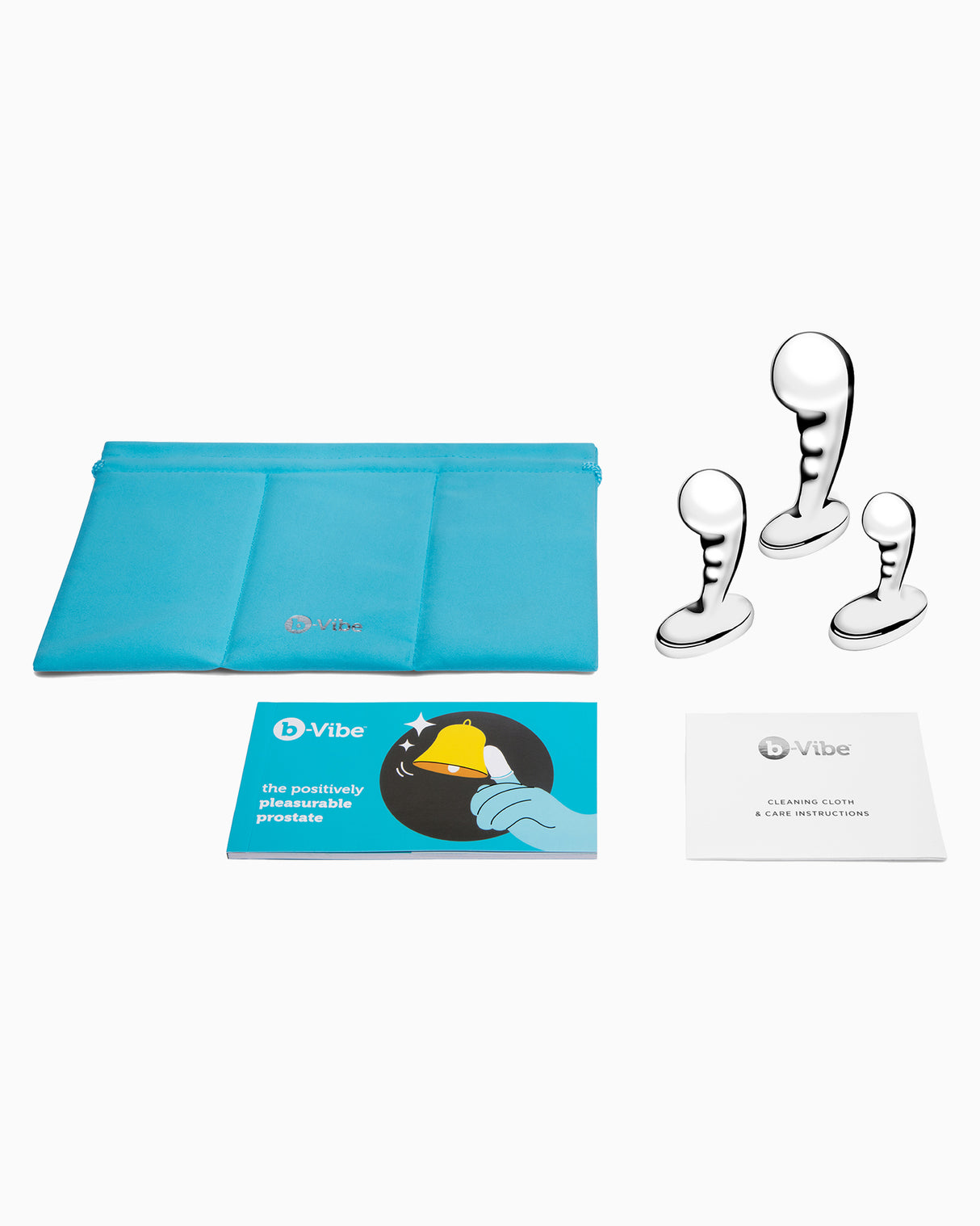 B-Vibe Stainless Steel P-Spot Training Set