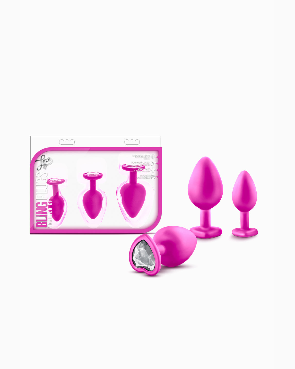 Blush Luxe Jewelled Butt Plug Training Kit