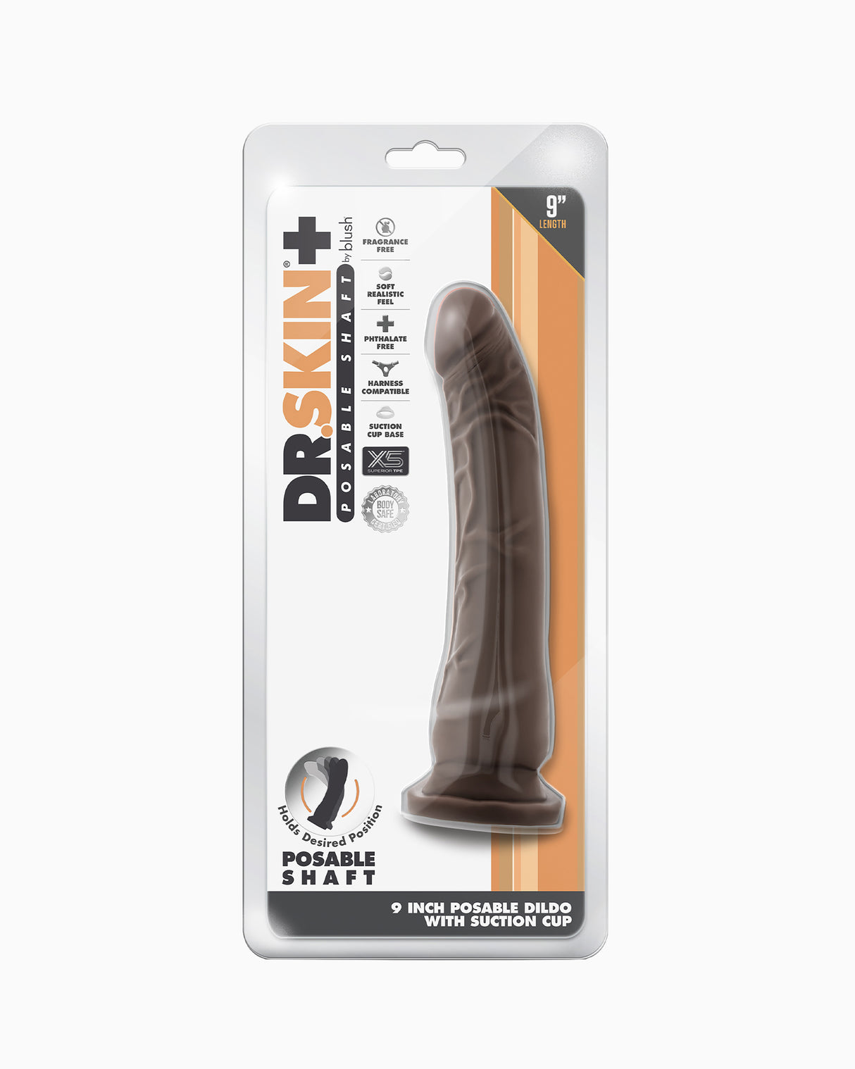 Dr.Skin Posable Dildo, 9 Inches