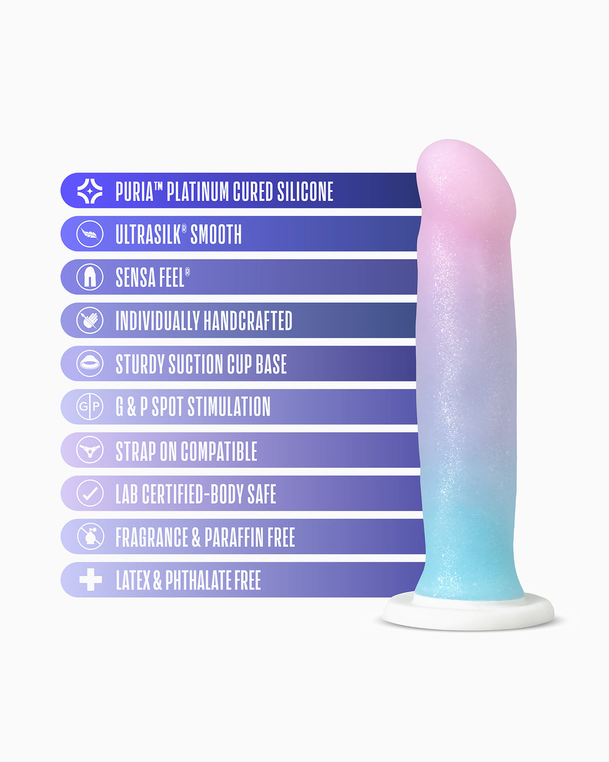 Blush Avant D17 Dildo, 8 Inches