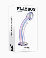 Playboy Jewels King Glass Dildo, 6.5 Inches