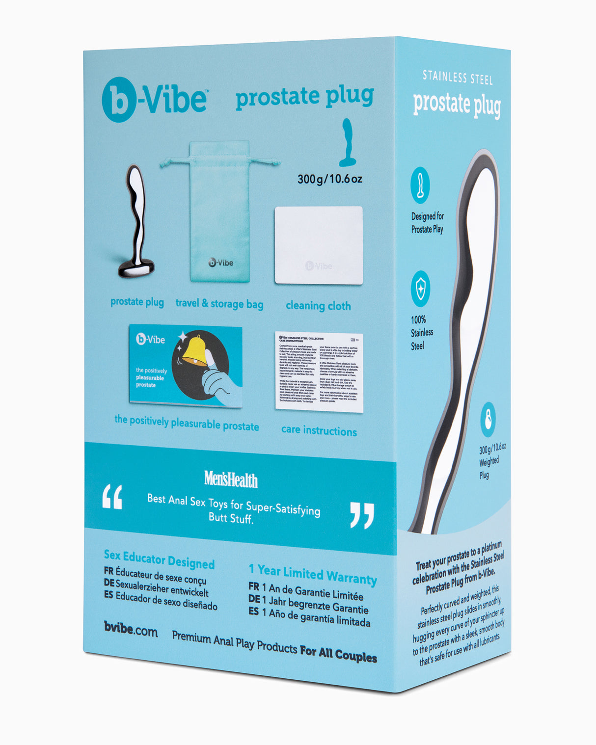 B-Vibe Stainless Steel Prostate Plug